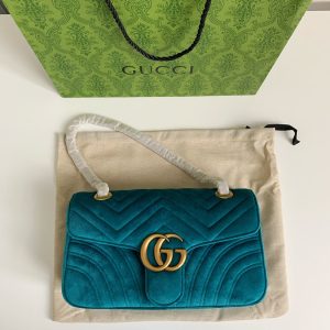 「#2452」Gucci Marmont Series of Cashmere cross-body bag Size：26*15*7cm