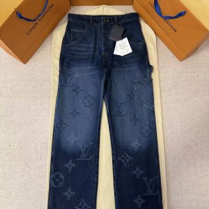 「#5255」LOUIS VUITTON gradient print side pocket jeans