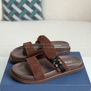 「#4518」Dior Aqua Faux Suede Slippers