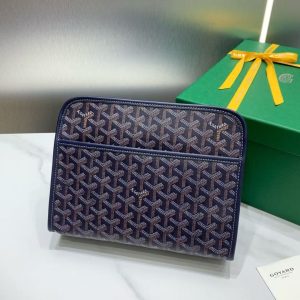 「#3764」Goyard imported cowhide with canvas small toilet bag, size: 25*18*7cm