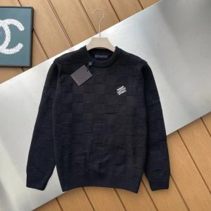 「#2431」Louis Vuitton Block Check Jacquard Sweater