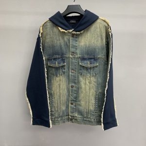 「#1178」Balenciaga patchwork denim jacket