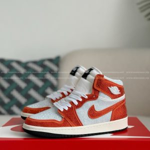 「#4581」Jordan 1 Hand-Set Rhinestones High Sneakers