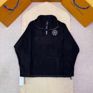 「#4895」Chrome Hearts polar fleece half-zip pocket drawstring long-sleeved sweatshirt