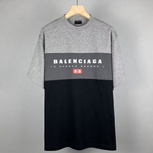 「#4388」Balenciaga three-tone red double ring print short-sleeved T-shirt