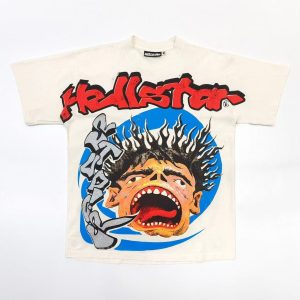 「#4446」Hellstar short-sleeved lettering graphic print crew neck T-shirt