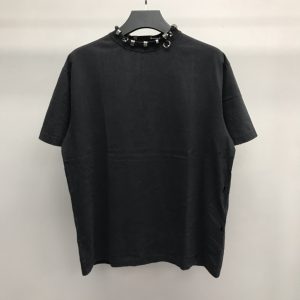 「#1241」Balenciaga neckline hardware perforated T-shirt