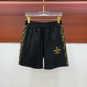 「#3994」Fendi 2025 new logo printed cotton shorts