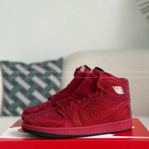 「#4579」Jordan 1 Hand-Set Rhinestones High Sneakers