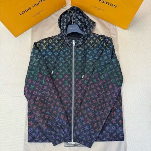 「#4409」LOUIS VUITTON floral gradient print windbreaker jacket