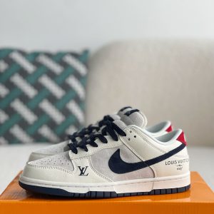 「#1802」LOUIS VUITTON x Nike Dunk Low-top board shoes