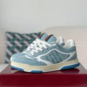 「#4932」Gucci Re-Web Denim Sneakers