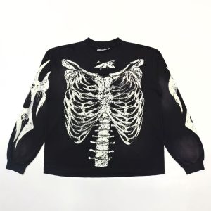 「#4444」Hellstar skull long sleeve crew neck T-shirt