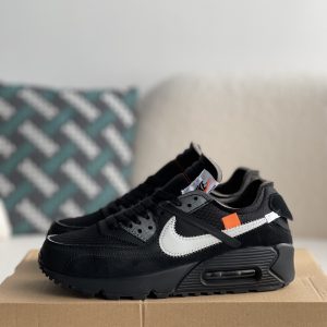 「#731」Off-White × Nike Air Max 90 Black  THE TEN