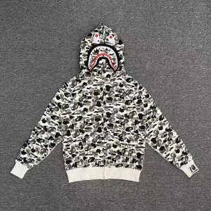 「#2660」bape ink camouflage shark sweatshirt