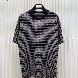 「#4386」Chrome Hearts Yarn-dyed Full Print Tee Short Sleeve