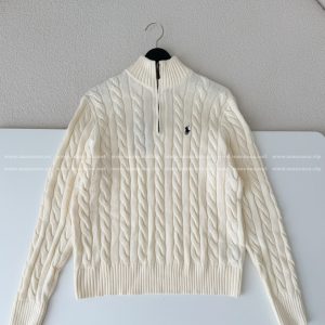 「#5314」Ralph Lauren Half-Zip Sand-Up Collar Knit Sweater