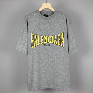 「#4390」BALENCIAGA- Burst pattern slogan print short-sleeved T-shirt