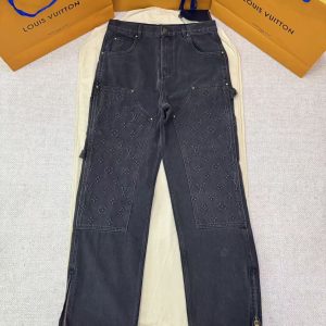 「#5260」LOUIS VUITTON Embossed Cargo Jeans