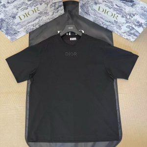 「#4422」DIOR 3D flower embroidered short sleeves