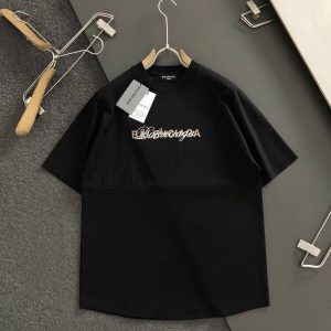「#3090」Balenciaga Black partition processing print, overlapping elements fusion front and back echo printed