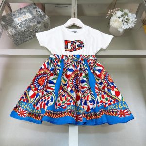 「#1613」D&G spring and summer girls skirt suit