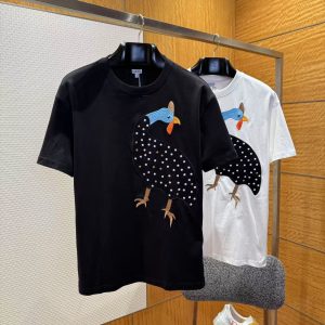 「#4264」Loewe animal embroidery crew neck short sleeves