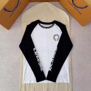 「#5332」Chrome Hearts Cross Sanskrit Horseshoe Print Long Sleeve