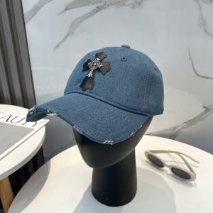 「#3700」Chrome Hearts denim patch baseball cap
