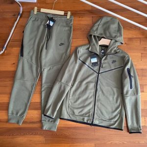 「#4665」Nike Sportswear NSW Tech Fleece Zip-Up Hoodie Set