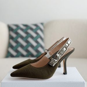 「#2531」Dior Pointed toe slingback high heels 6.5cm