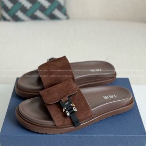 「#4522」Dior Aqua Faux Suede Slippers