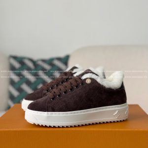 「#5147」Louis Vuitton Time Out Suede Sneakers
