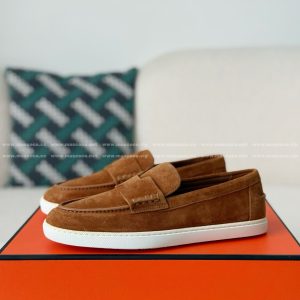 「#5188」Hermes Faux Suede Loafers