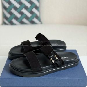 「#4517」Dior Aqua Faux Suede Slippers