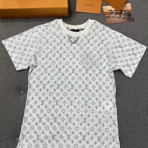 「#4393」Louis Vuitton collar chain full print short-sleeved T-shirt