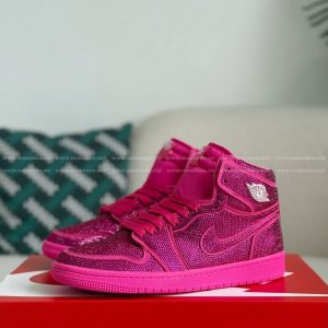 「#4577」Jordan 1 Hand-Set Rhinestones High Sneakers