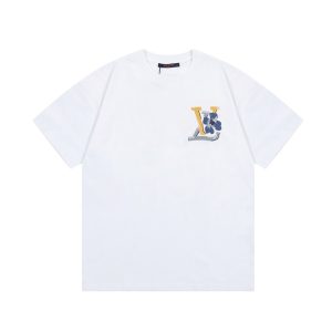 「#2031」Louis Vuitton Flowers printed with colored lettering t-shirt