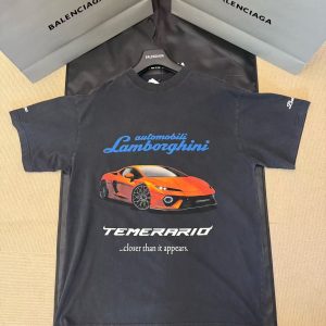「#4482」Balenciaga Lamborghini co-branded supercar print short-sleeve