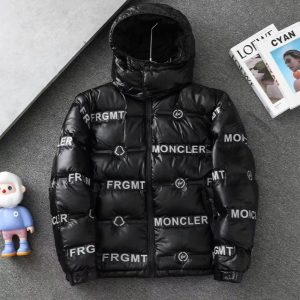 「#2630」Moncler Fujiwara Hiroshi co-branded full-print letter shiny down jacket