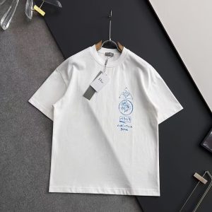 「#3071」Dior catwalk graphic casual crew neck T-shirt