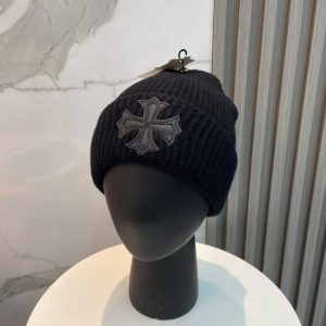 「#2970」Chrome Hearts Autumn and Winter New Cross Knitted Hat
