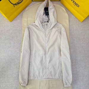 「#4787」FENDI all-over FF nylon drawstring hooded jacket