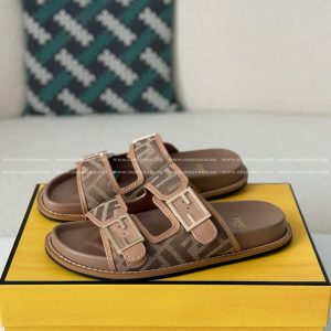 「#5502」Fendi Jacquard Fabric Flip-flops