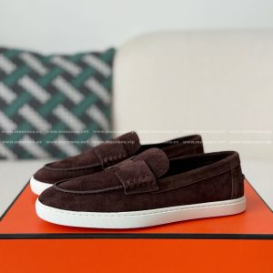 「#5182」Hermes Faux Suede Loafers