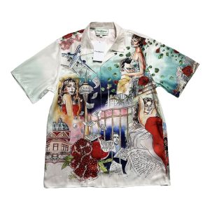 「#1955」Casablanca Tenni movie theater, Hawaiian short sleeve vacation shirt