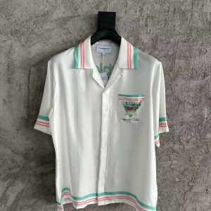 「#3358」CASABLANCA Early Spring Fountain Pattern Silk T-shirt