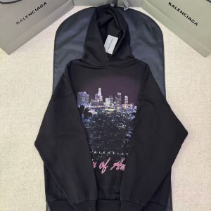「#4904」Balenciaga city night scene print hooded sweatshirt