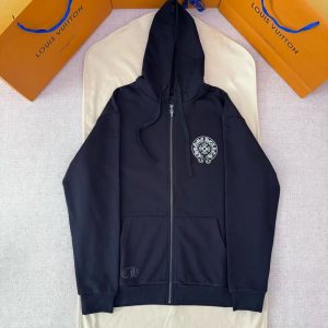 「#4890」Chrome Hearts New York Limited Edition Horseshoe Print Hooded Zip-Up Jacket