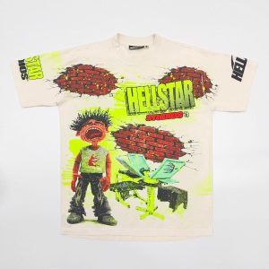 「#4445」Hellstar printed lettering short-sleeved T-shirt